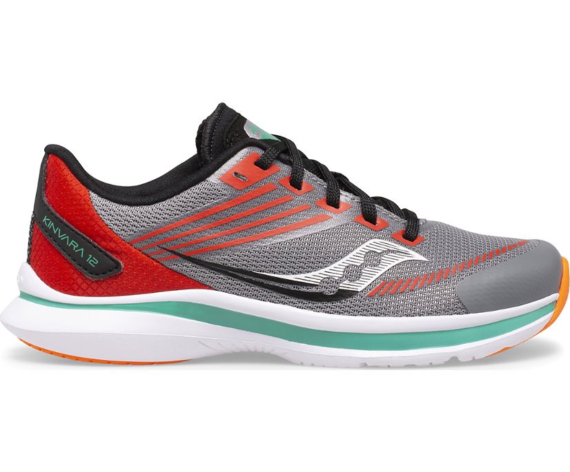 Tenis Saucony Kinvara 12 Niños Grises Naranjas | México 882BEXC